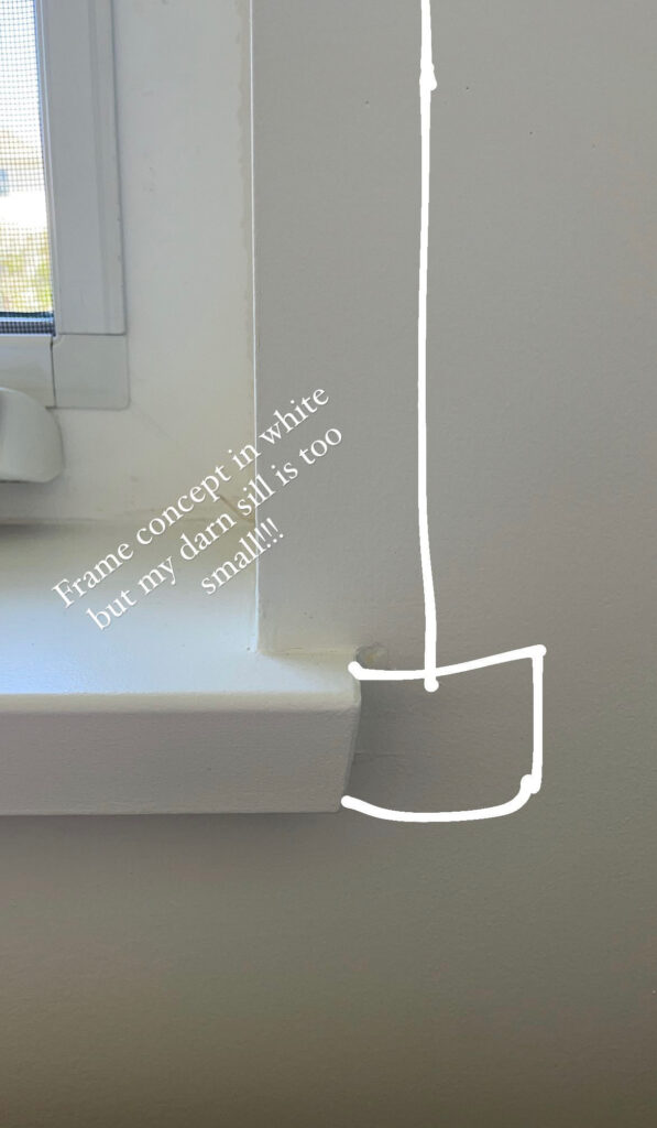 Samantha teaching how to do DIY window trim and sharing her inital problem of the trim coming too far out for the window frame.