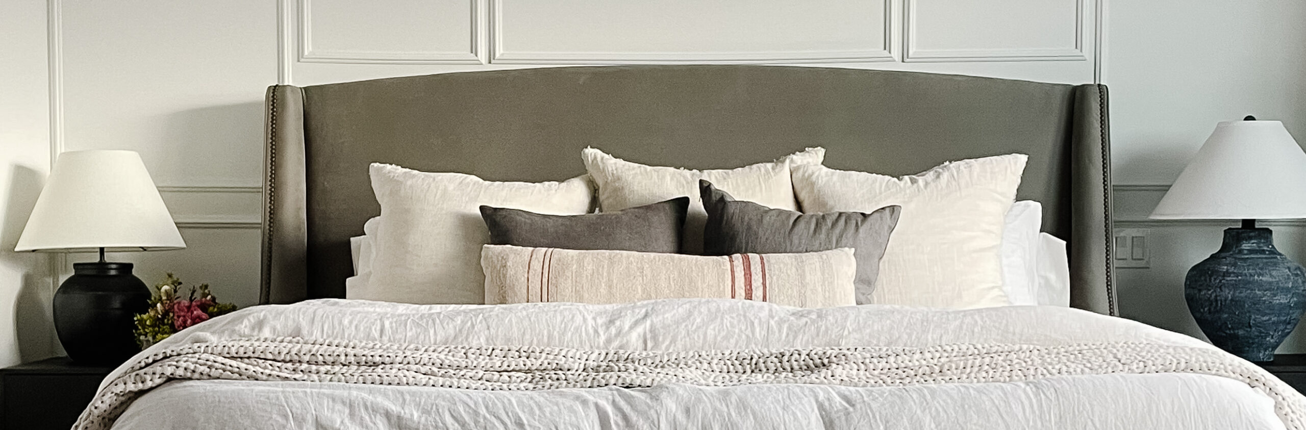 2023 project list includes potentially finishing the moulding pictured in this bedroom around the rest of the walls.