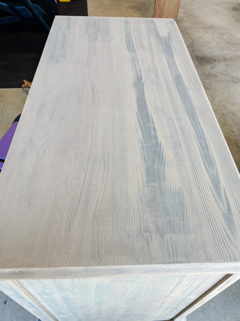 how to make furniture look like wood - adding the grains and stain