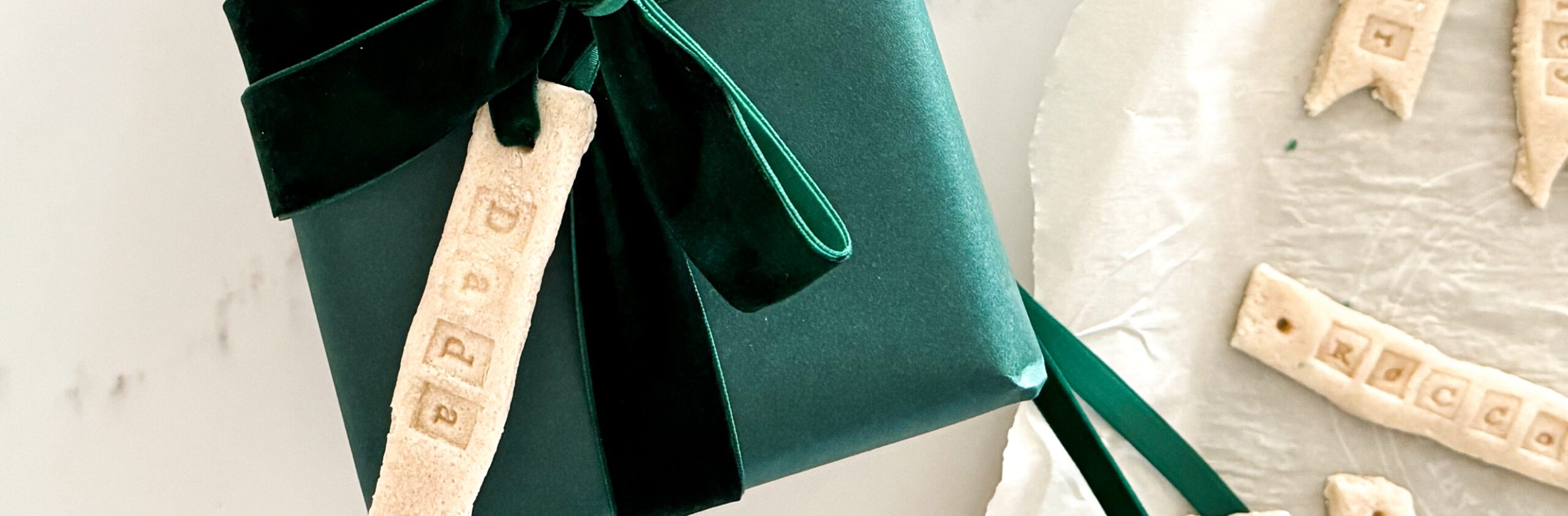 DIY gift tags for christmas on a gift