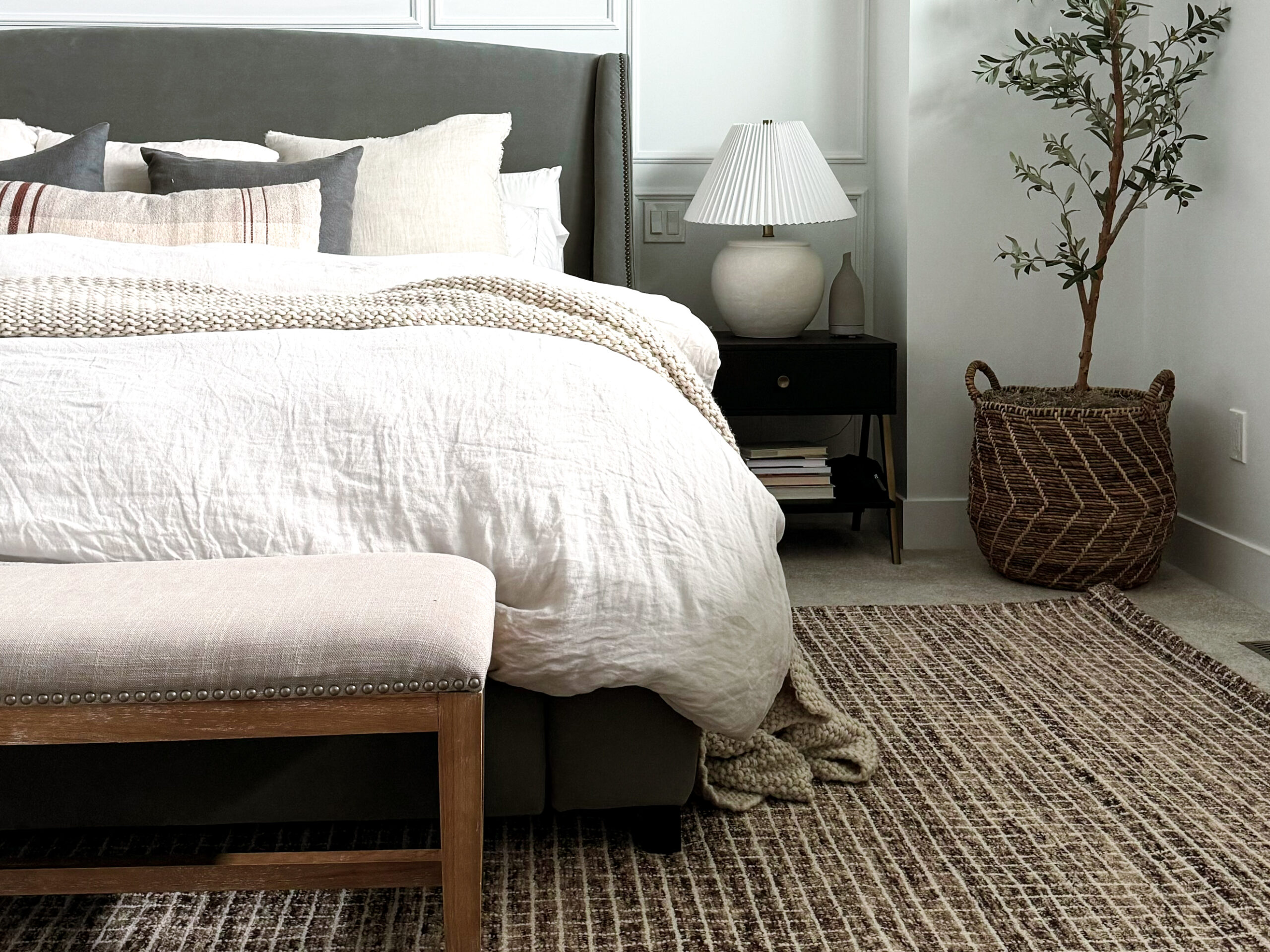 Deep Cleaning your bed - a primary bedroom with freshly washed sheets