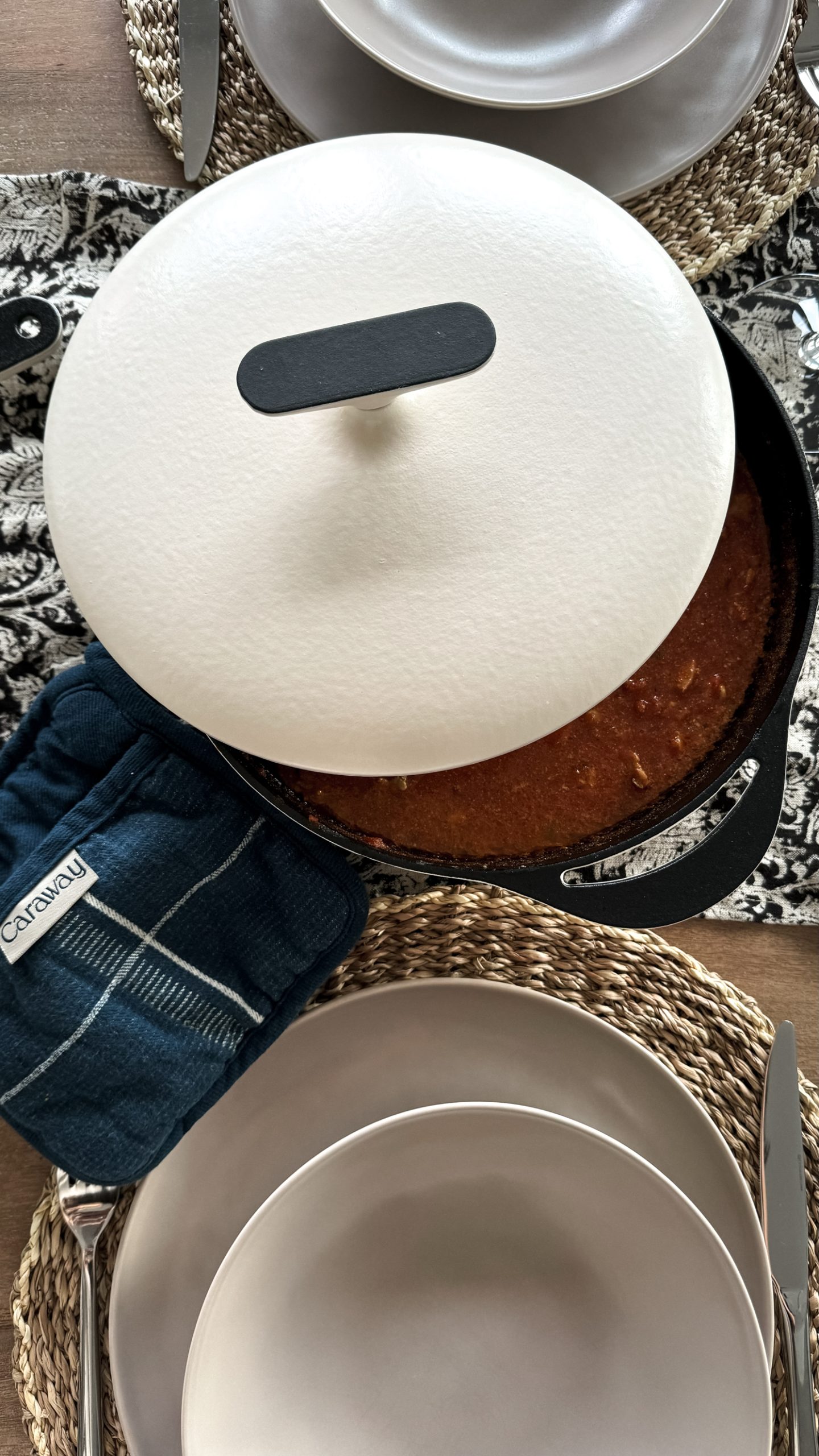 butter chicken in the new caraway cast iron