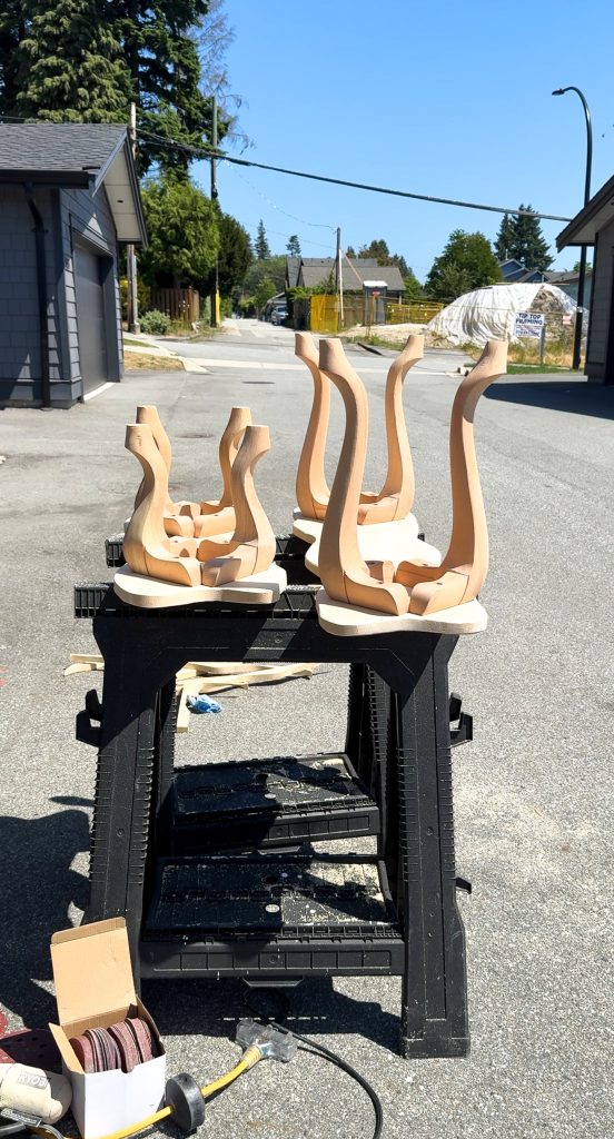 the desk riser's almost complete - upside down and unstained