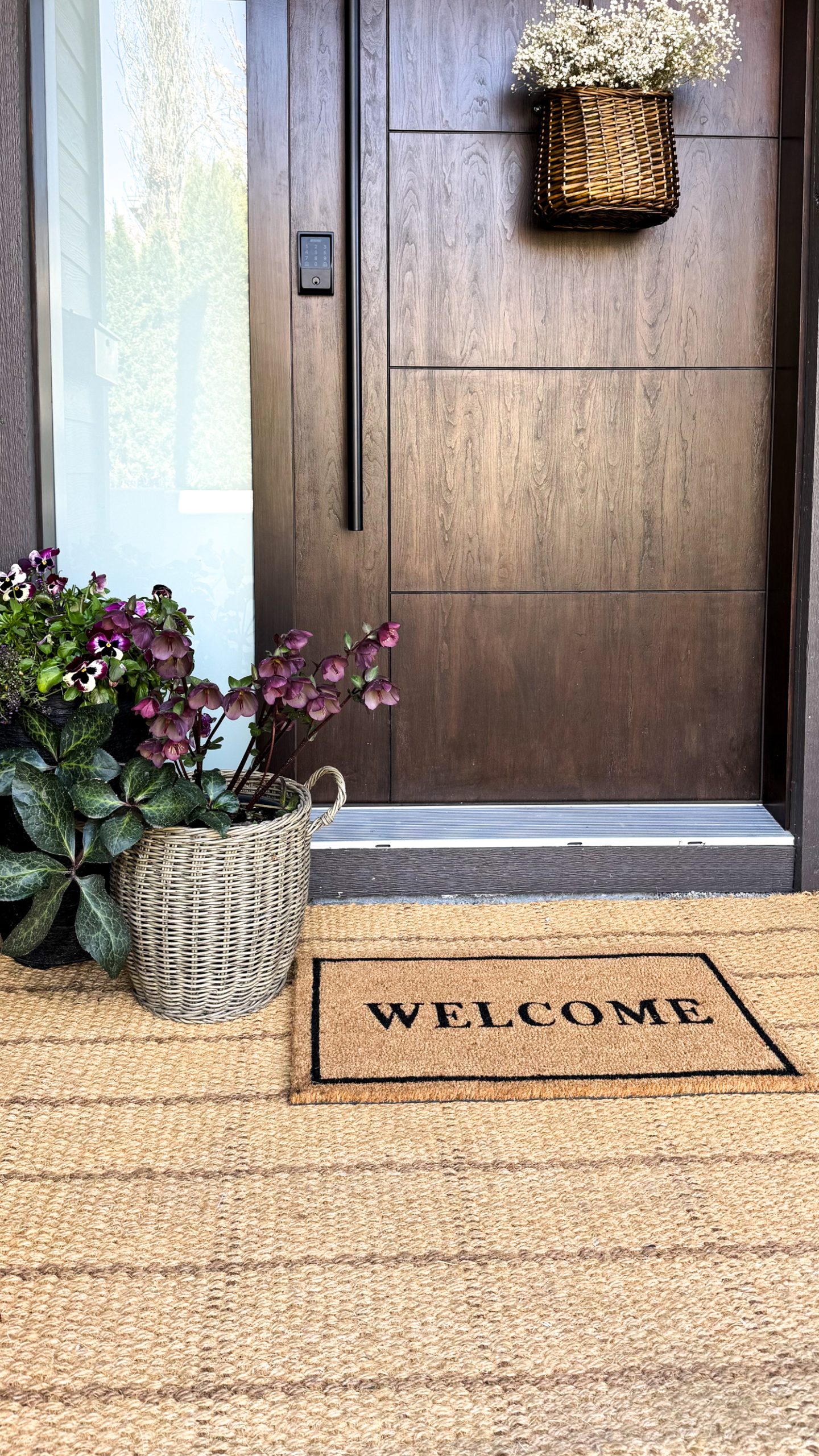 planters in the outdoor space decorated beautifully